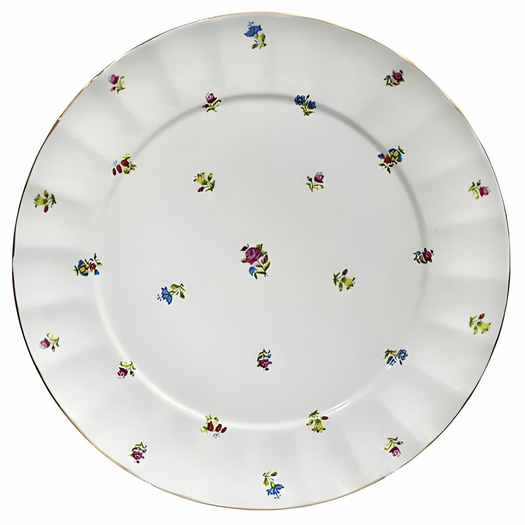 фото Тарелка сервировочная обеденная 27 см Lenardi Полевые Цветы, фарфор, столовые мелкая, закусочная, 1 шт