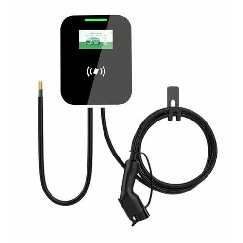 Настенная зарядная станция для электромобилей BKD управление со смартфона через приложение сенсорный экран RFID-карта мощностью 7кВт ток 32A 1 фаза 220 Вт GBT напряжение 220В 29990₽