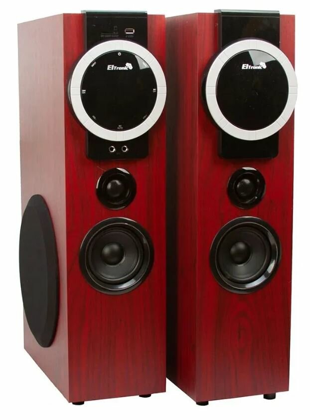 Колонка 08" (20-81 HOME SOUND) динамик 6шт/2х8"; 2х4"; 2х1.5" комплект 2 колонки ELTRONIC (красная)