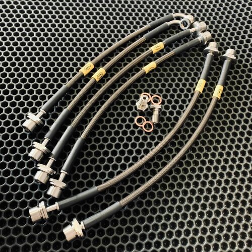 Toyota Land Cruiser Prado 150 2009-2022 Комплект армированных тормозных шлангов