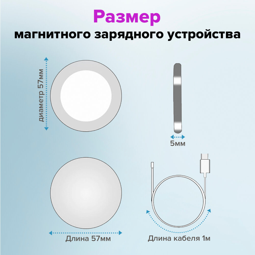 GCR Магнитное зарядное устройство MagSafe для зарядки iPhone 12, 15W, USB TypeC, GCR-52594 Greenconnect MagSafe для зарядки iPhone 12, 15W, USB TypeC, GCR-52594 - фото №13