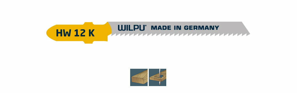 Пилка для лобзика WILPU HW 12 K Арт.0241300005 Тип - T для мягкого дерева до 15 мм, фигурный рез уп. 5 шт