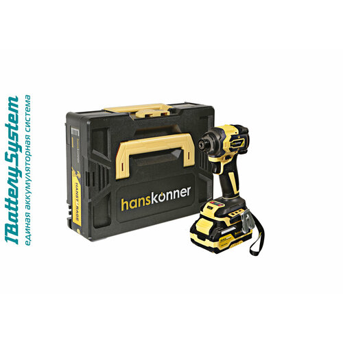Аккумуляторный ударный винтоверт Hanskonner HCD20280BLC 1BatterySystem 33544₽