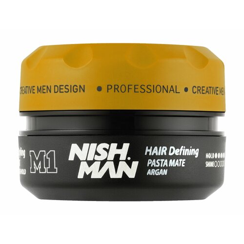 NISHMAN Паста для волос матовая Hair Defining Matte Paste Argan M1, 100 мл паста для волос матовая nishman defining paste m7 средней фиксации без блеска не склеивает гибкая фиксация 100 мл