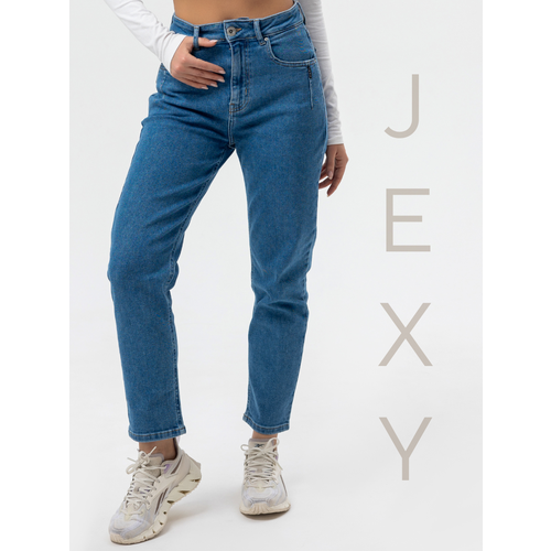 Джинсы мом JEXY, размер S (44-46), синий джинсы мом jexy размер m 44 46 синий