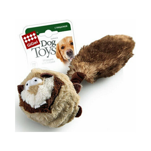 ГиГви 75106 Игрушка для собак Барсук с двумя пищалками gigwi gigwi игрушка гантеля с пищалкой маленькая теннисный материал 106 г