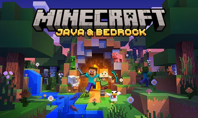 Игра Minecraft: Java & Bedrock Edition, цифровой ключ для PC(компьютер), Русская озвучка, активация Microsoft Store
