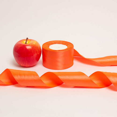 Лента атласная коралловая 50мм х 22м - 1шт.