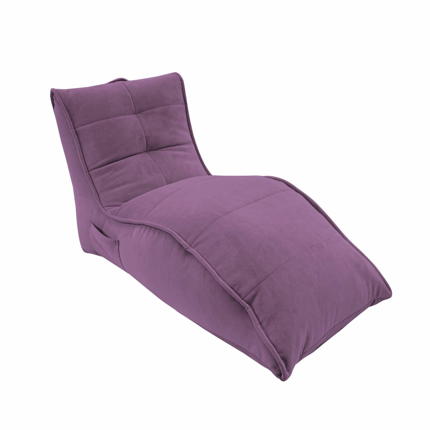 Бескаркасное кресло для отдыха aLounge - Avatar Sofa - Sakura Pink (велюр, фиолетовый) - лаунж мебель в гостиную, спальню, детскую, на балкон