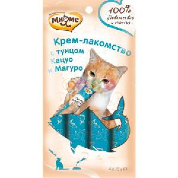 Крем-лакомство Мнямс "Тунец Кацуо и Магуро" для кошек, 15гр - фото №19