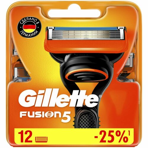 Gillette Сменные кассеты Fusion5, 12 шт.