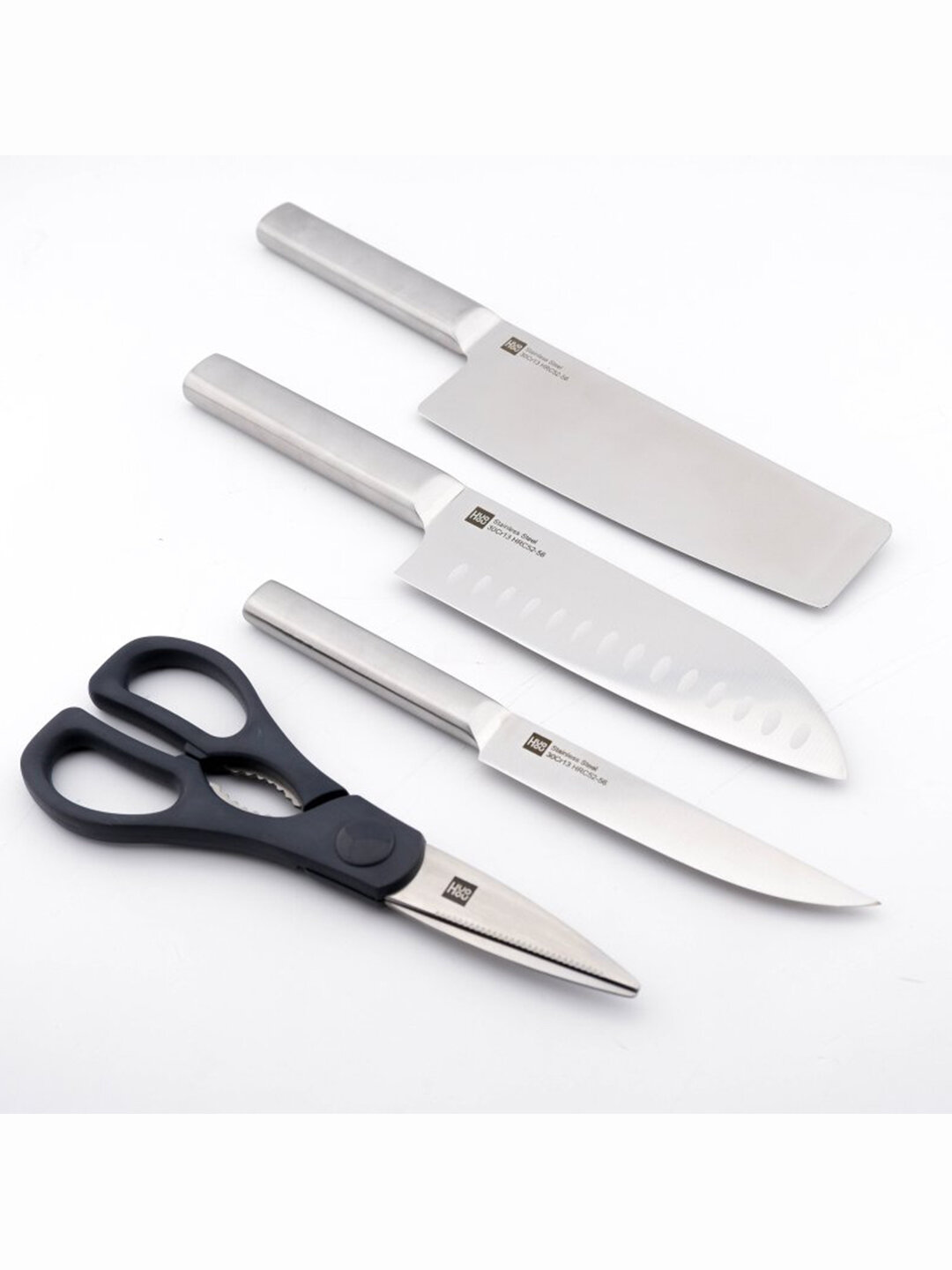 Картинки Набор кухонных ножей с подставкой Xiaomi HuoHou Stainless Steel Kitchen Knife Set (HU0095)