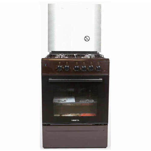 Плита комбинированная VESTA Valencia VGE 10-E Коричневый Ex сталь реш розжиг подсветка стекл кр 2426000₽