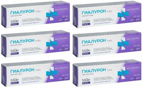 Весна Крем для лица, Tolk Pharm, Гиалурон, 40 мл, 6 шт