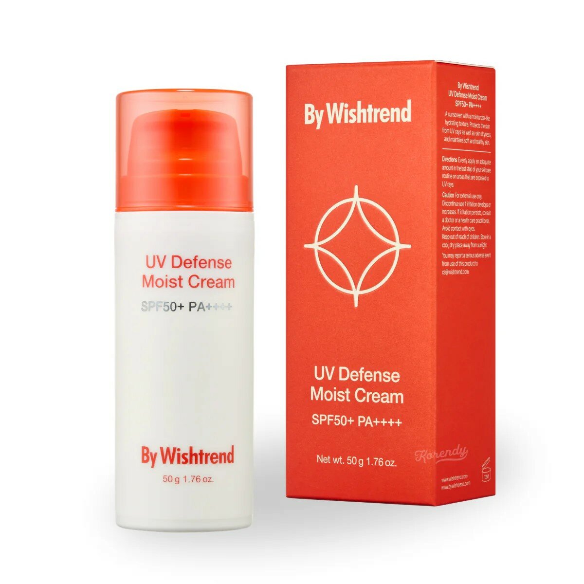 By Wishtrend UV Defense Moist Cream Увлажняющий солнцезащитный крем с пантенолом SPF 50+ PA++++, 50 мл.