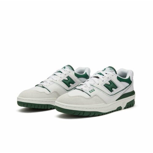 Кроссовки New Balance NB 550, размер 44 EU / 28 CM, зеленый, белый кроссовки new balance 237v1 nb scarlet team forest green