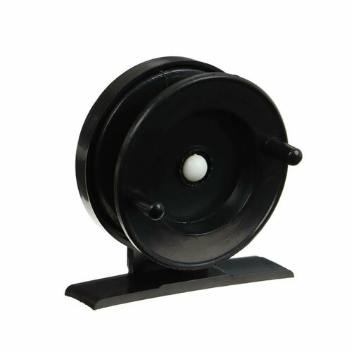Катушка инерционная, диаметр 4.5 см, пластик, цвет черный, 1 шт катушка инерционная tl 90 мм
