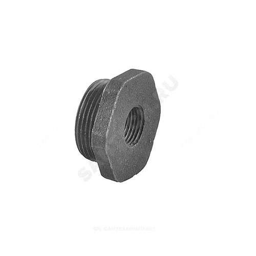 Заглушка пробка проходная 1 14x12 левая резьба для чугунных радиаторов РБ 189₽