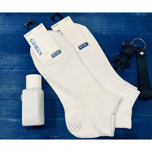 Носки GDMGS Белые короткие носки мужские, 50 пар, 5 уп., размер 41-47, белый мужские носки белые короткие 5 пар 41 47