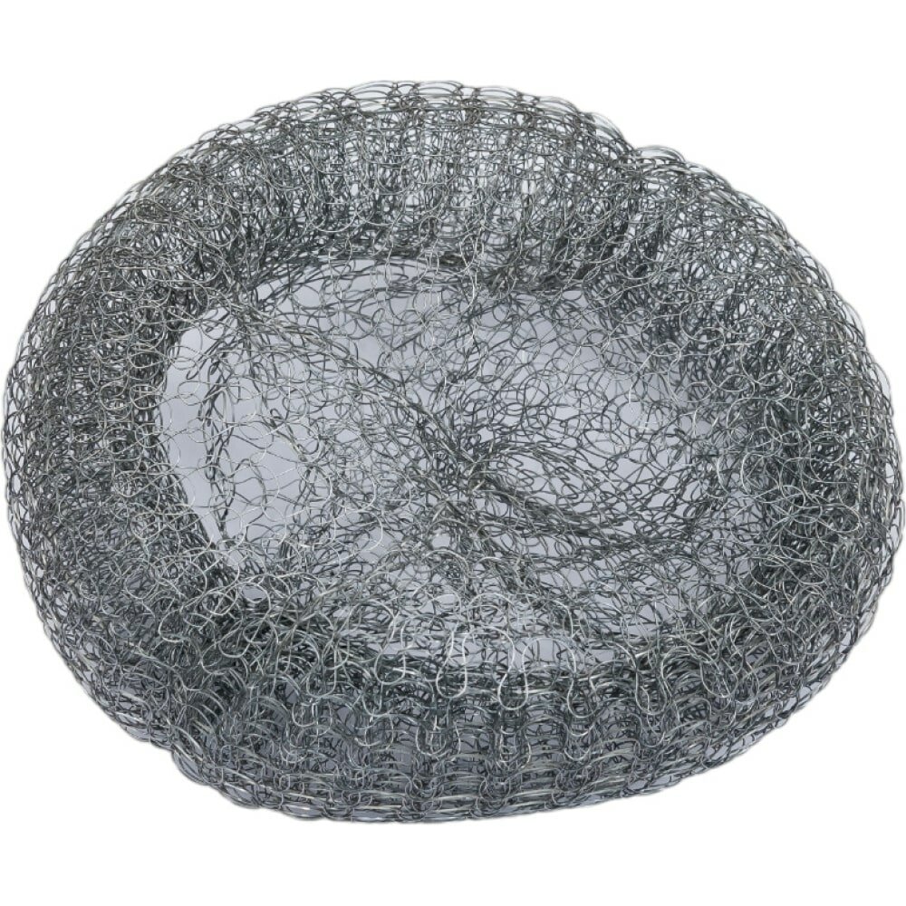 Губка плетенная металлическая оцинкованная, 15 гр, 10 см диаметр