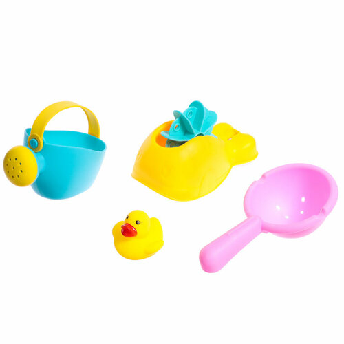 Набор игрушек для ванны «Весёлое купание», 4 предмета веселое купание набор игрушек для ванны 4 предмета крутые утята