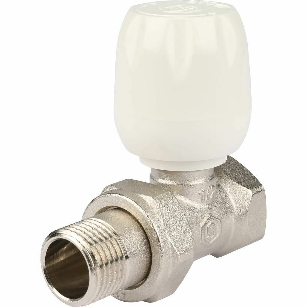 Клапан ручной терморегулирующий с неподъемным шпинделем, прямой 1/2" STOUT SVRs-1172-000015