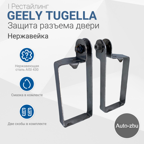 Защита разъема передних дверей Geely Tugella 2022-2024 I Рестайлинг Нержавейка 1500₽