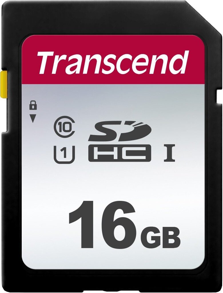 Карта памяти Transcend SDHC 300S Class 10 UHS-I U1 (95/10 MB/s) 16GB