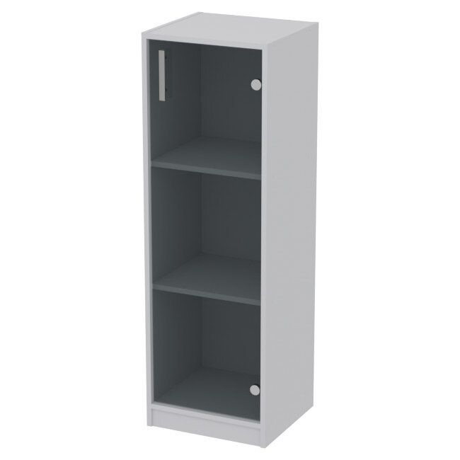 Шкаф Меб-фф Офисный шкаф СБ-61+А-5+С-17М графит цвет Серый 40/37/123 см