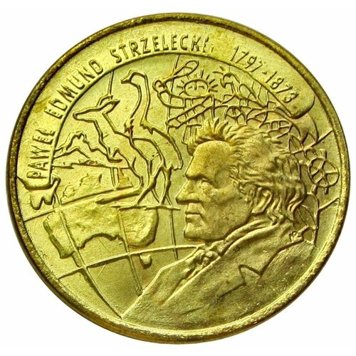 Копия 2 злотых 1997 Польша Павел Эдмунд Стшелецкий монеты польши 2 злотых 1975 года и 5 злотых 1987 года