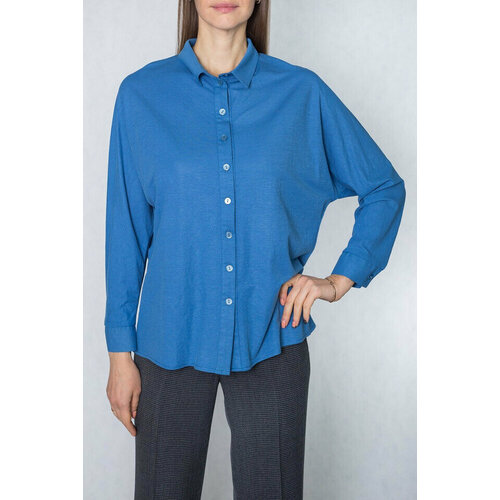 Блуза Galar, размер 170-96-104, голубой блуза свободного кроя с рукавом летучая мышь