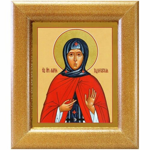 Преподобная Мария Радонежская, икона в широкой рамке 14,5*16,5 см