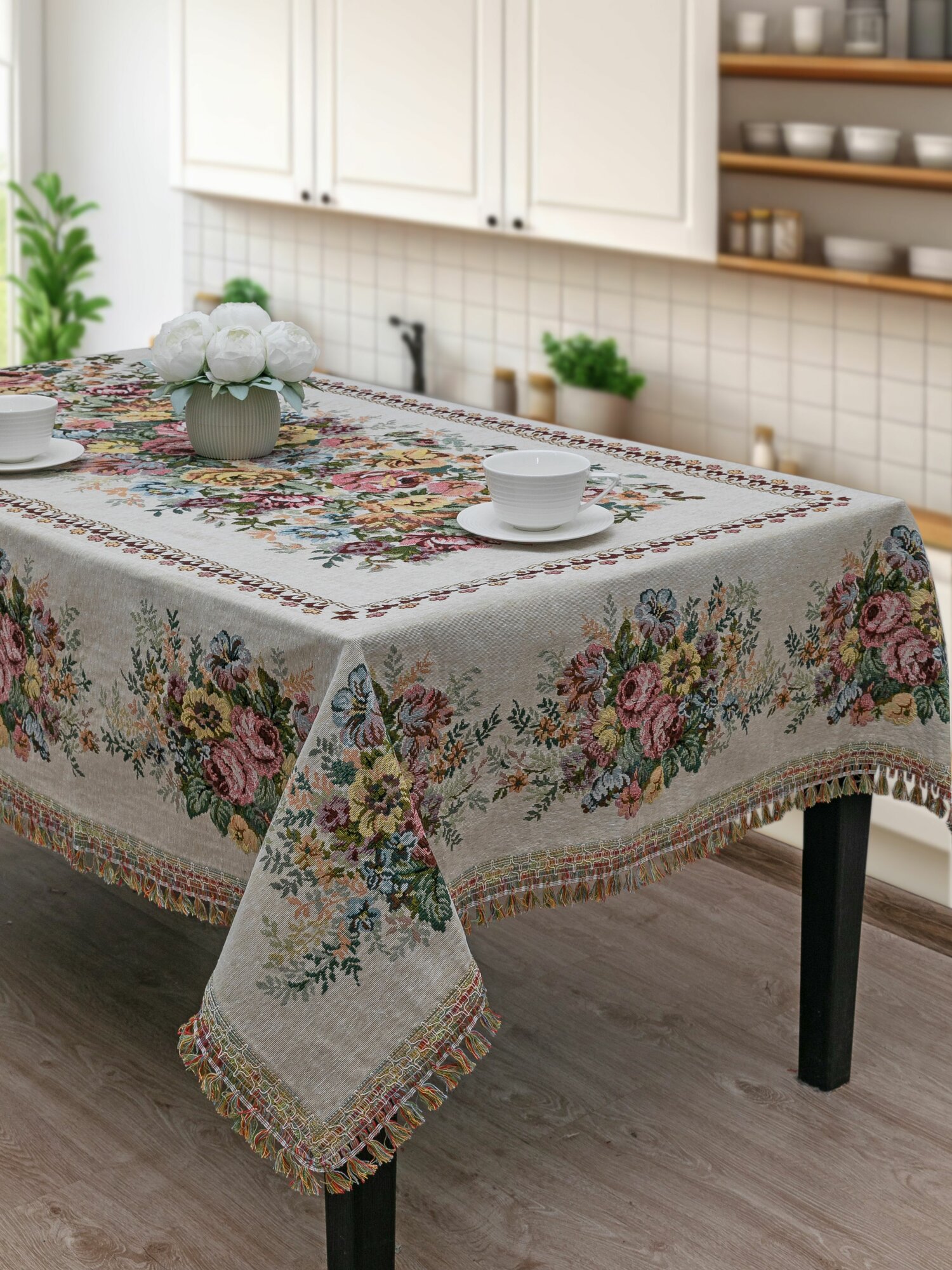 фото Скатерть на стол гобеленовая прямоугольная 140х240 см, Tex Gal
