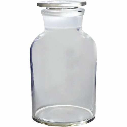 Склянка 500мл светл. стекло, шир горловина, притерт. пробка, 6шт/уп, 10003104