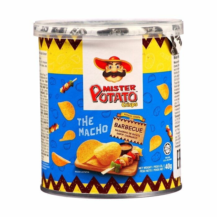 Картофельные чипсы со вкусом барбекю Mister Potato, 40 г