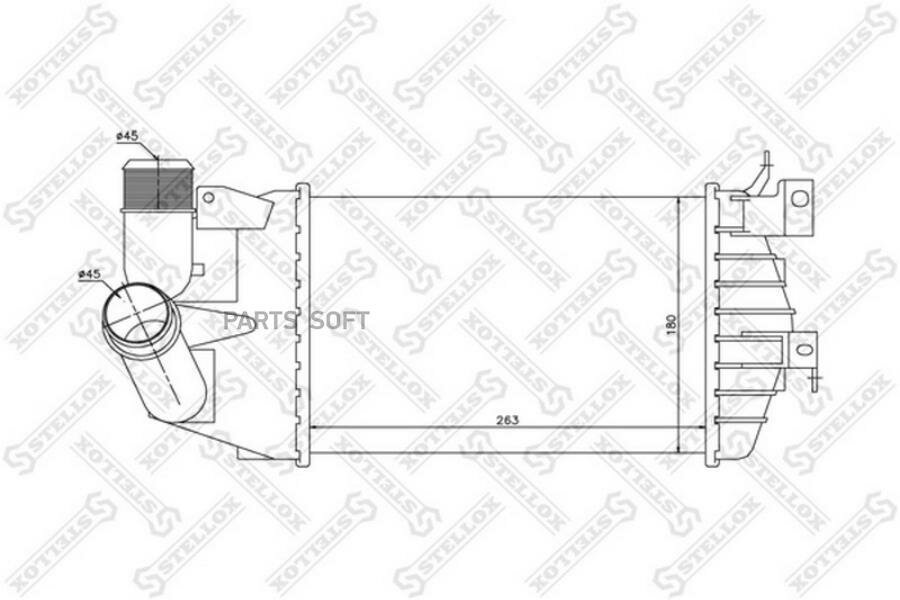 STELLOX 1040234SX 10-40234-SX_интеркулер!\ Opel Astra H 1.3-1.9CDTI 04