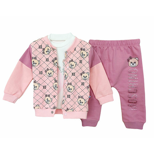 Комплект одежды , размер 18-24, розовый комплект одежды тошка размер 24 белый розовый
