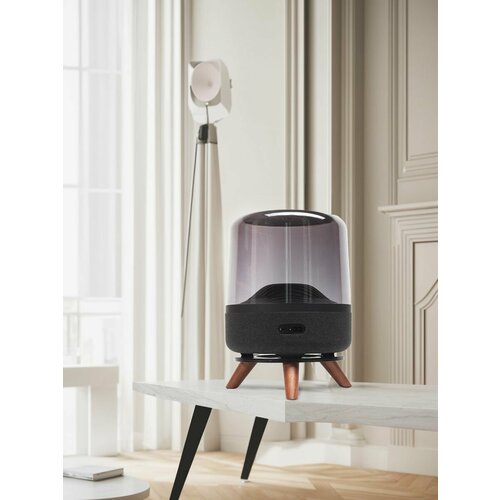 Колонка портативная беспроводная колонка блютуз интерьерная деревянная подставка с переливами цветов 1584000₽