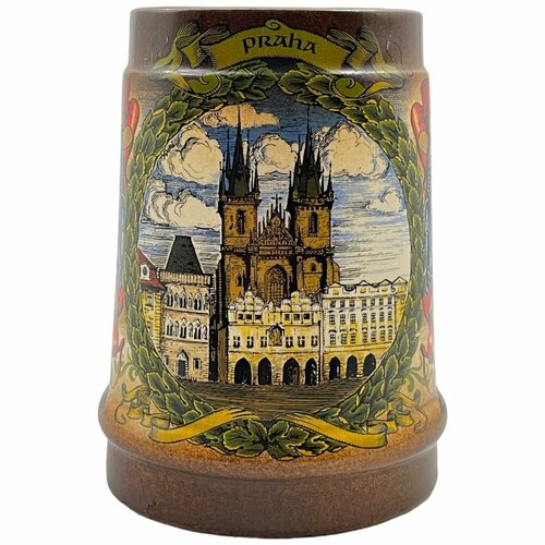 Пивная кружка Praha 05 л керамика 1960-1970 гг Чехословакия 7441₽
