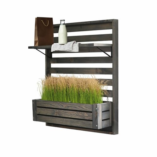 Ящик навесной деревянный для цветов и растений Эпларо для хранения на балкон в сад в прихожую 2272₽