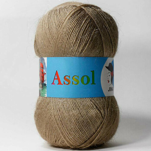 Пряжа Jina ассоль 218 бежевый (6 мотков)