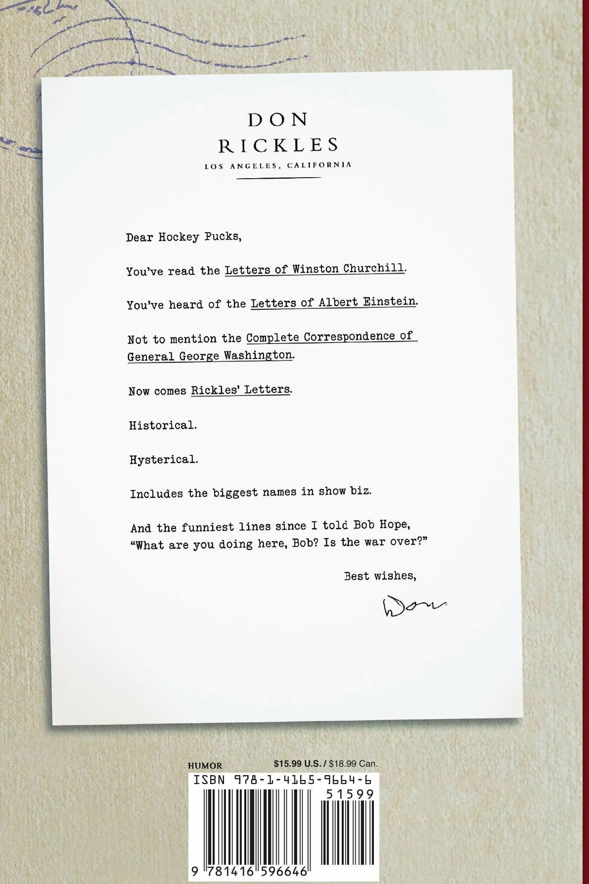 Rickles' Letters (Don Rickles) - фото №2