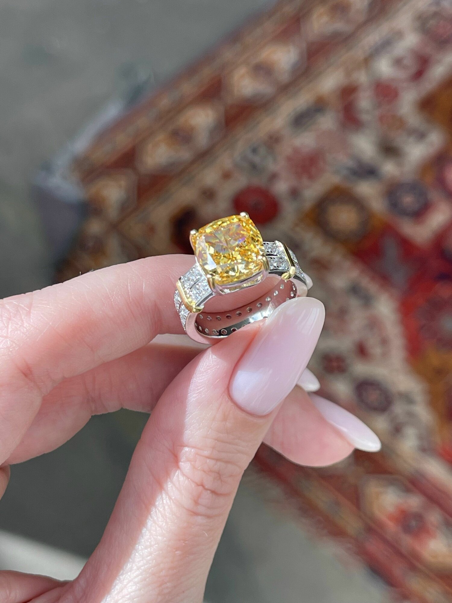 Кольцо дорожка, серебро, 925 проба, родирование, фианит