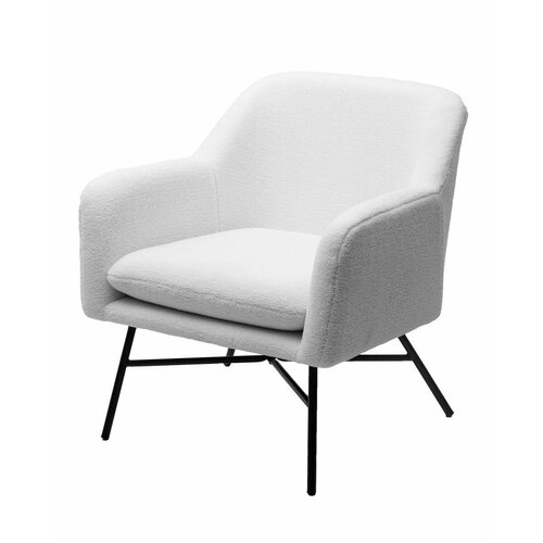 Кресло м-сити Кресло SHEEP NINI-01 Белый teddy черный каркас М-City арт 629M04949 18650₽