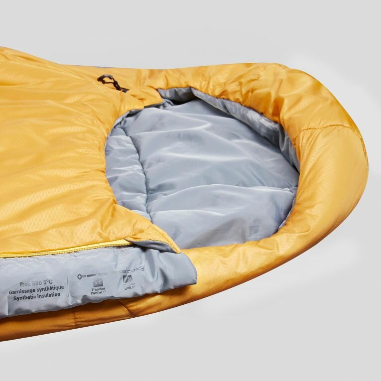 Спальный мешок жёлтый Trek 500 Forclaz