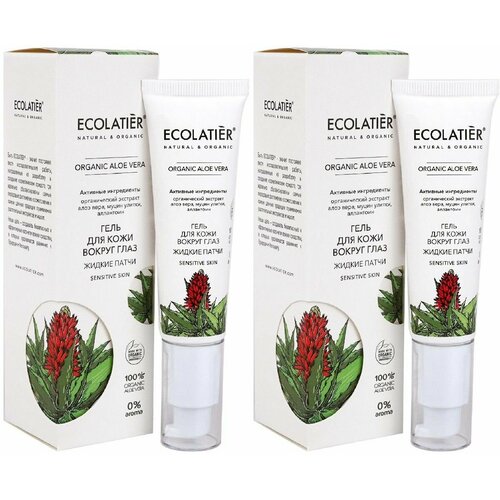 Ecolatier Гель для кожи вокруг глаз Жидкие патчи Organic Aloe Vera 30мл 2 шт 1415₽