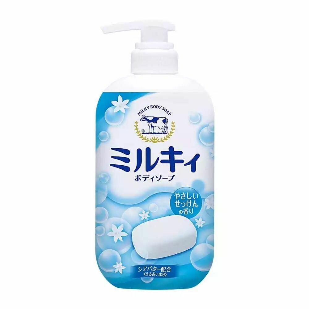 Жидкое молочное мыло для тела c керамидами и молочными протеинами, "Milky" Cow Brand, 550 м.