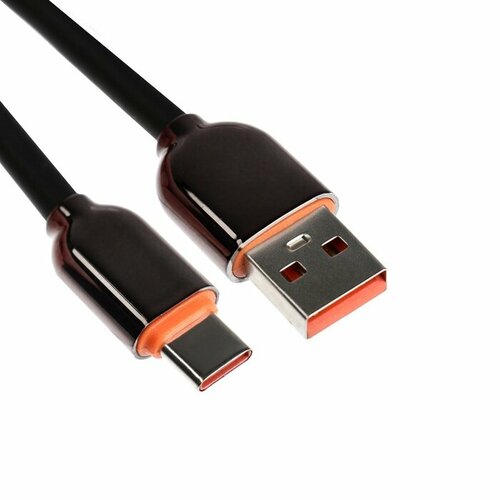 Кабель Type-C - USB 6 A оплётка PVC 1 метр чёрный 416₽