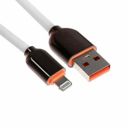 Кабель Lightning - USB 6 A оплётка PVC 1 метр белый 436₽