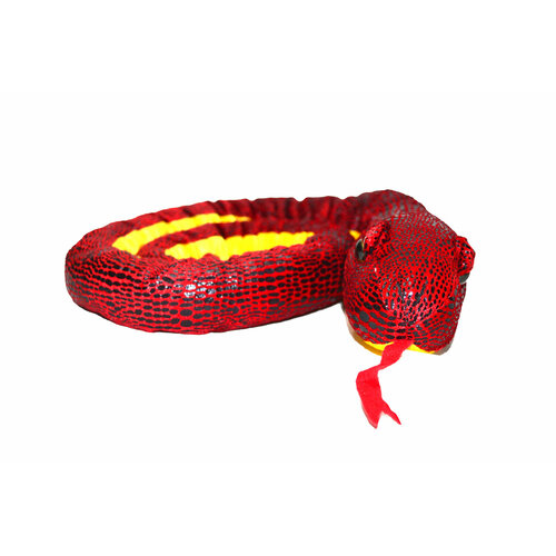Игрушка мягконабивная Змея цвет красный жёлтый 139 см 199₽